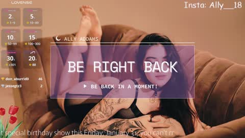 Snapshot of ally_addams chatting on 01-27-25, 07:03 Ally online show from 01-27-25, 07:03