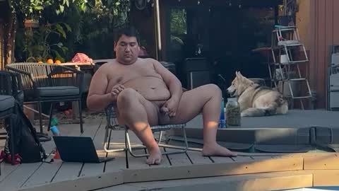 Snapshot of chubbynudistboy chatting on 03-19-26, 12:58 chubbynudist online show from 03-19-26, 12:58
