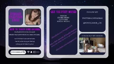 Snapshot of foxy_gamer chatting on 06-12-26, 01:15 Lex Vive foxygamer cb online show from 06-12-26, 01:15