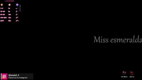 Snapshot of missesmeralda chatting on 01-16-26, 10:36 Julieta Arboleda but i like call me esme online show from 01-16-26, 10:36