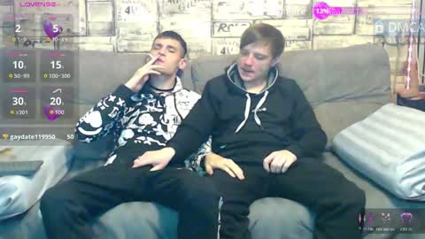 Max tall dark-haired guy with tattoos and Phil blond-haired online show from 03-20-26, 01:43