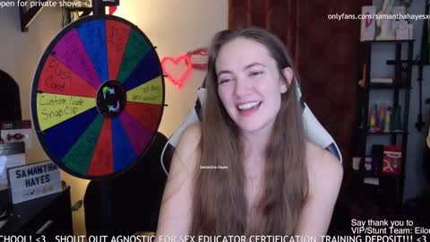 Snapshot of samanthahayesxoxo chatting on 12-02-24, 04:09 The Real Samantha Hayes haha online show from 12-02-24, 04:09