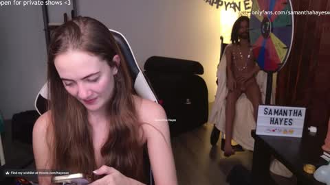 Snapshot of samanthahayesxoxo chatting on 01-13-25, 03:56 The Real Samantha Hayes haha online show from 01-13-25, 03:56