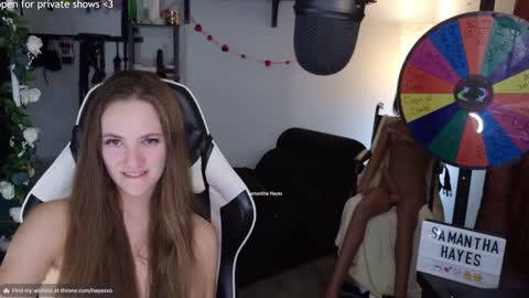 Snapshot of samanthahayesxoxo chatting on 02-19-25, 06:11 The Real Samantha Hayes haha online show from 02-19-25, 06:11