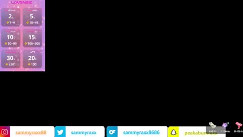 Snapshot of sammyraxx chatting on 12-20-24, 08:01 Sammy Raxx online show from 12-20-24, 08:01