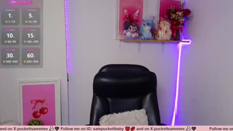 Snapshot of sampuckettbaby chatting on 02-22-25, 03:03 sampuckettbaby online show from 02-22-25, 03:03