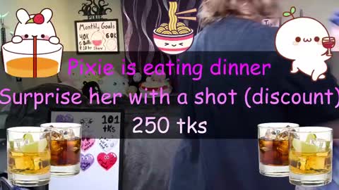 Snapshot of ten_tickle_pixie chatting on 02-25-25, 02:25 Pixie and Tentacle Overlord online show from 02-25-25, 02:25