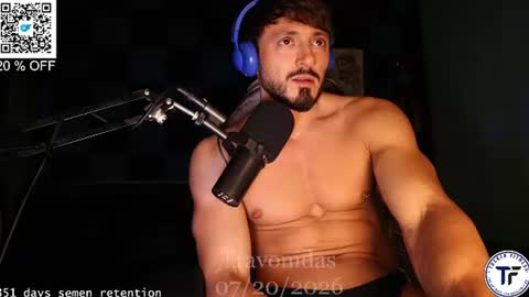 Snapshot of travonidas chatting on 07-20-26, 11:18 Greek God online show from 07-20-26, 11:18