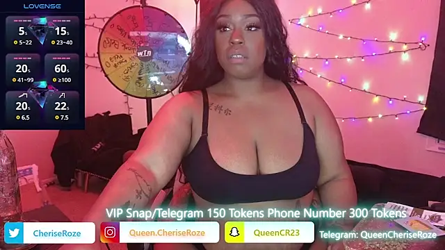 Snapshot of cheriserozequeen chatting on 12-17-24, 01:18 cheriserozequeen online show from 12-17-24, 01:18
