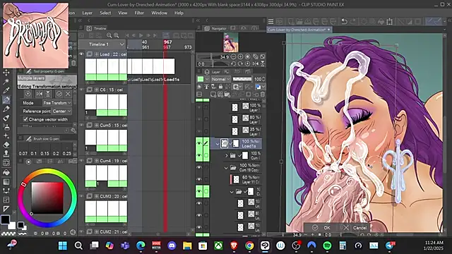 Snapshot of DrenchedArt chatting on 01-22-25, 07:24 DrenchedArt online show from 01-22-25, 07:24