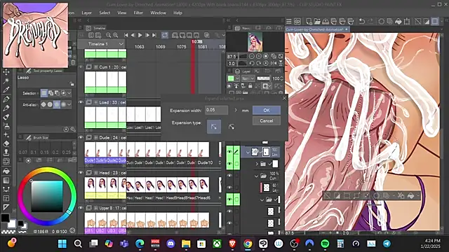 Snapshot of DrenchedArt chatting on 01-23-25, 12:25 DrenchedArt online show from 01-23-25, 12:25