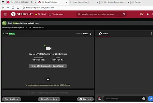 Snapshot of Latte1204 chatting on 10-18-25, 10:38 Latte1204 online show from 10-18-25, 10:38